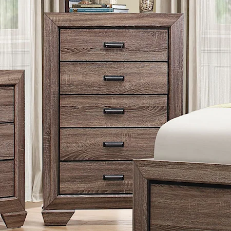 Contemporary 5-Drawer Chest with Dovetail Joinery